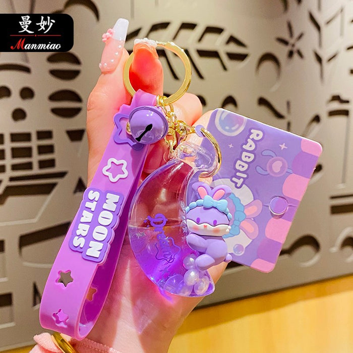 Wholesale Oil Moon Keychain JDC-KC-ManM118