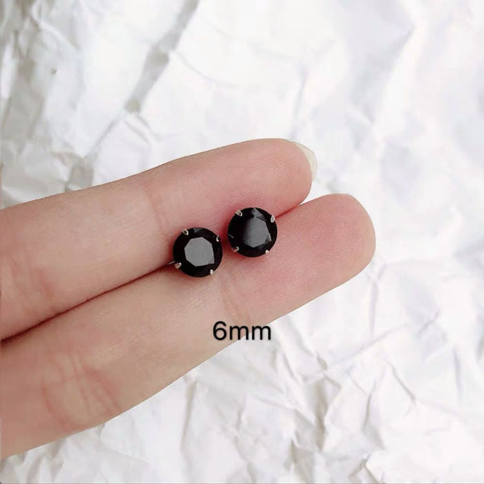 Wholesale  white rhinestone 925 silver needle diamond stud earrings men and women zircon ear bone stud