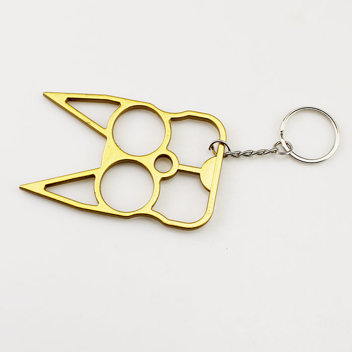 Wholesale Chic White Cat Ear Knuckle Metal Self Defense Accessory For Resale