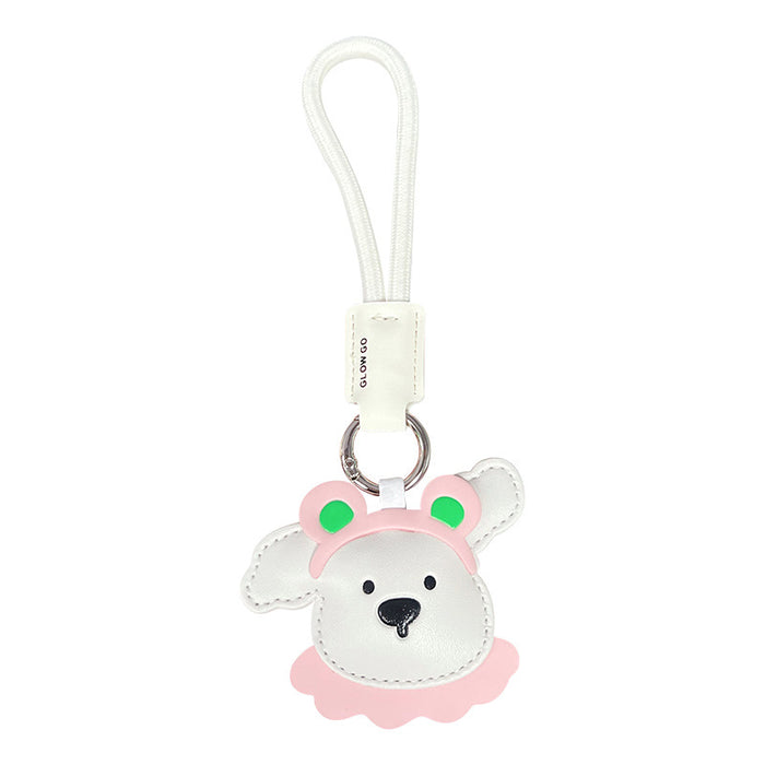 Wholesale PU Leather Dog Cartoon Keychain Pendant Car Keyring Accessory Boutique Gift