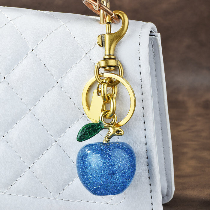 Wholesale fruit key buckle bag fashion apple pendant key ring personality accessories