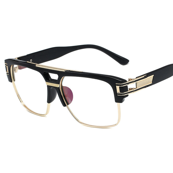 Wholesale Square Frame Retro Colorful Reflective PC Sunglasses JDC-SG-HongR020