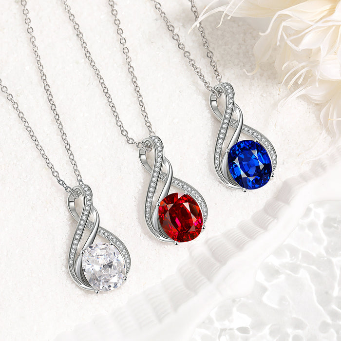 Wholesale Necklace Star Stone S-shaped Exaggerated  Color Treasure Necklace