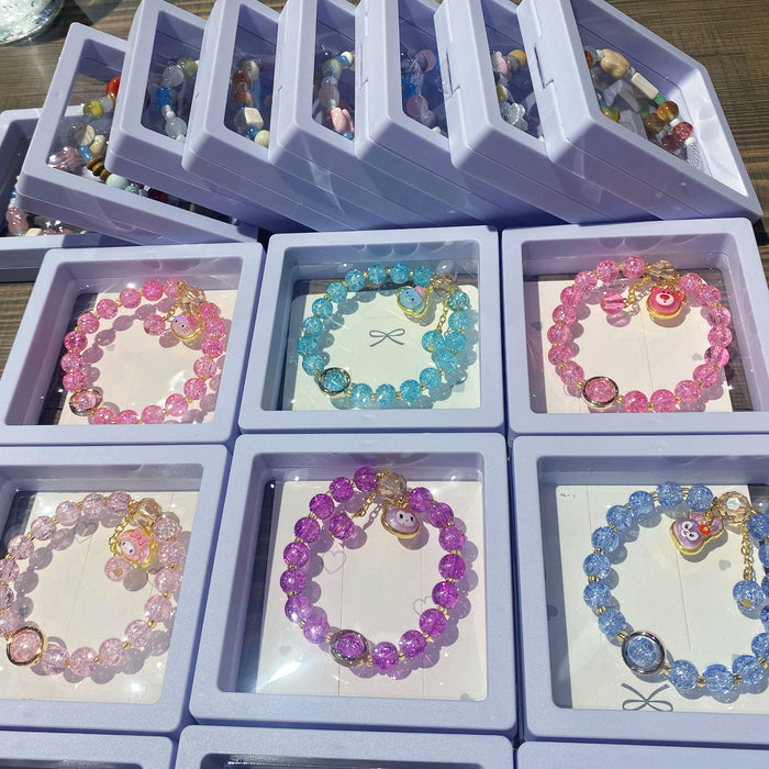Wholesale Boxed Glass Bracelets for Stalls,  Children' s Bracelets