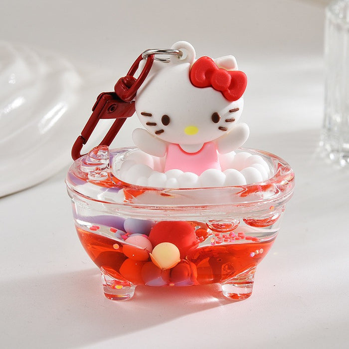 Wholesale Cartoon Quicksand Swim Ring Keychain