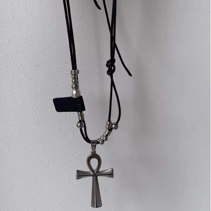 Wholesale Cross necklace punk goth niche