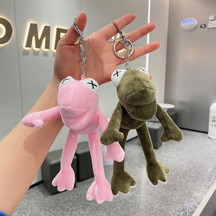 Wholesale Cute frog plush doll pendant stall doll stall doll bag keychain plush toy