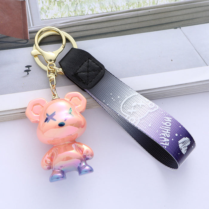 Wholesale  car key chain pendant  bear doll bag decoration couple gift Cartoon  Keychain