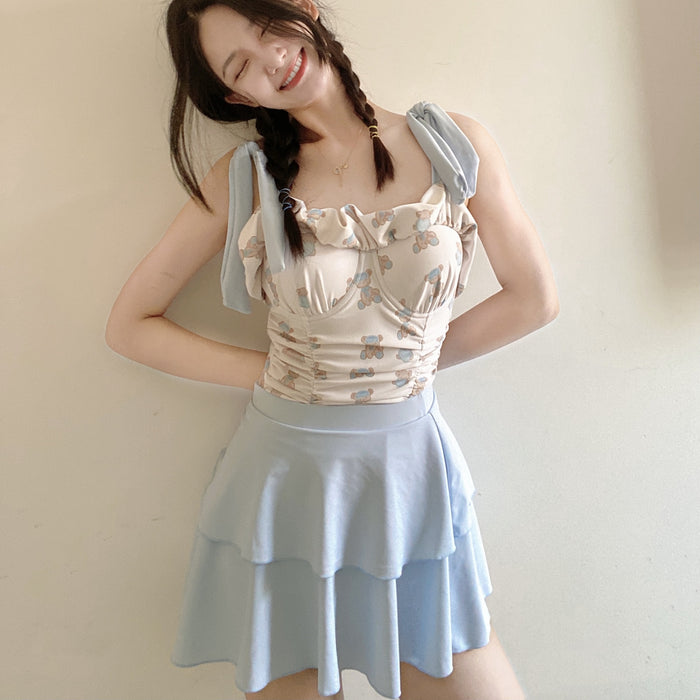 Wholesale Printed slimming and conservative one-piece swimsuit, summer swimsuit