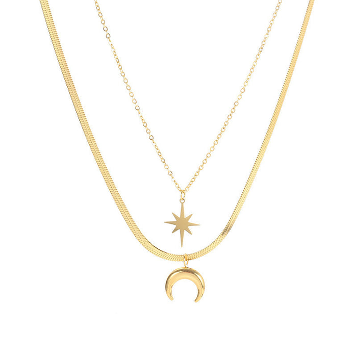 Wholesale  Titanium steel Necklace Women' s Clavicle Chain Trendy Internet Celebrity Ins Explosions