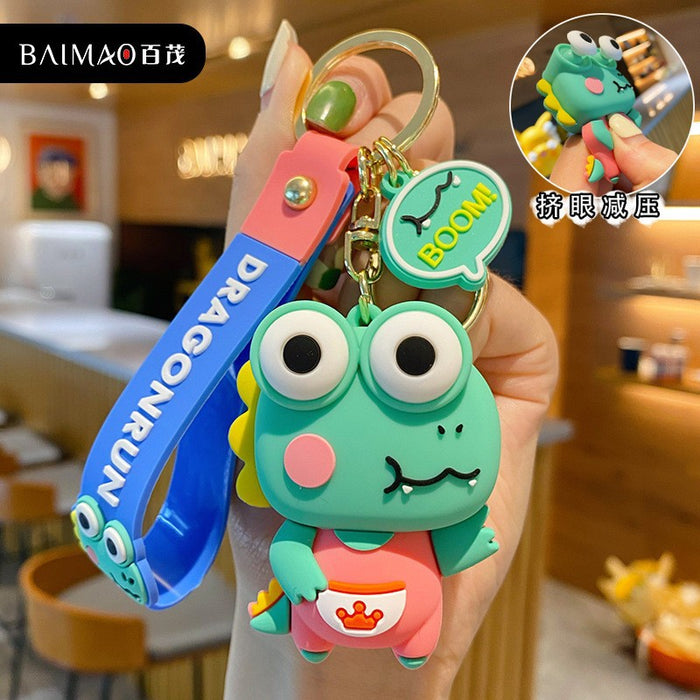 Wholesale Cartoon Frog Cute PVC Keychains JDC-KC-YY004