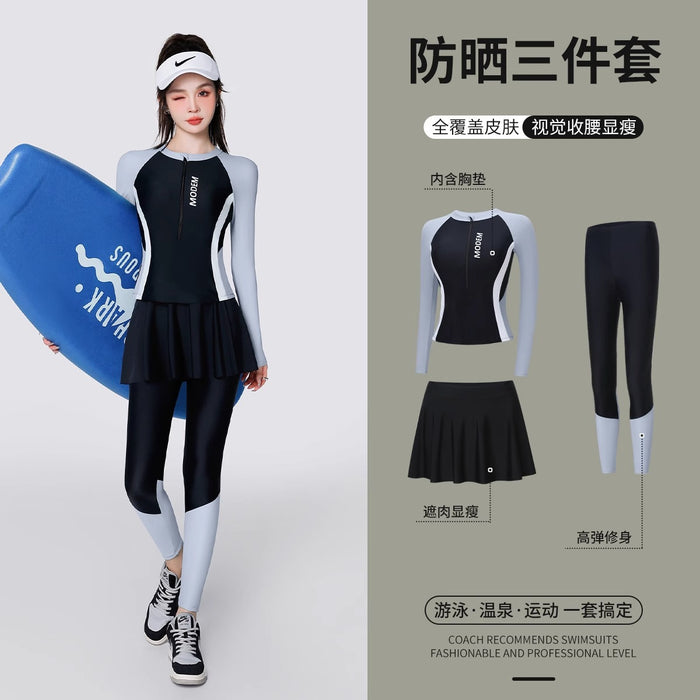 Wholesale Women's conservative one-piece swimsuit professional swimsuit