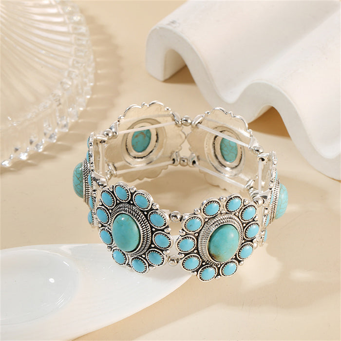 Wholesale Turquoise Bracelet  Bohemian Antique Silver Bracelet