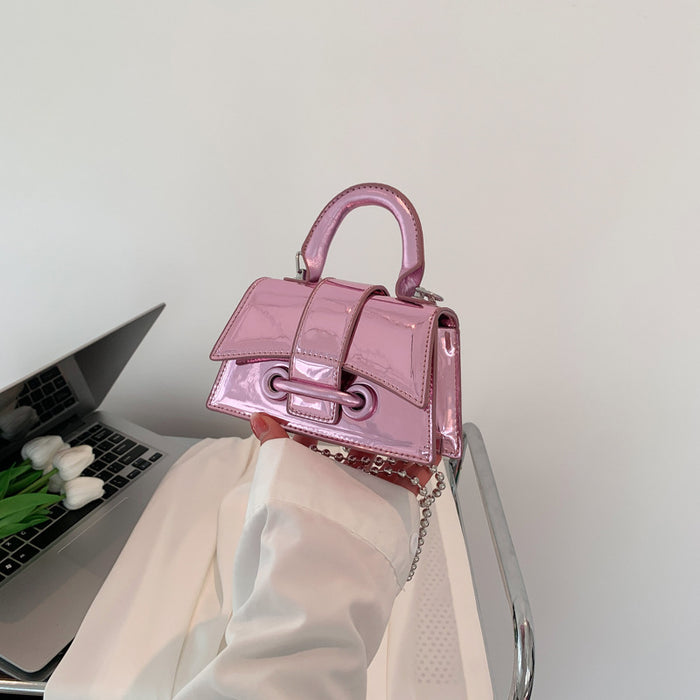 Wholesale PU Laser Glossy Children's Mini Hand Carry Crossbody Bag JDC-SD-YuanDuo097