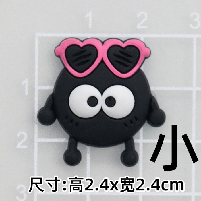 Wholesale 10pcs Soft rubber briquette elf silicone patch slippers buckle headset phone case airbag bracket refrigerator sticker accessories