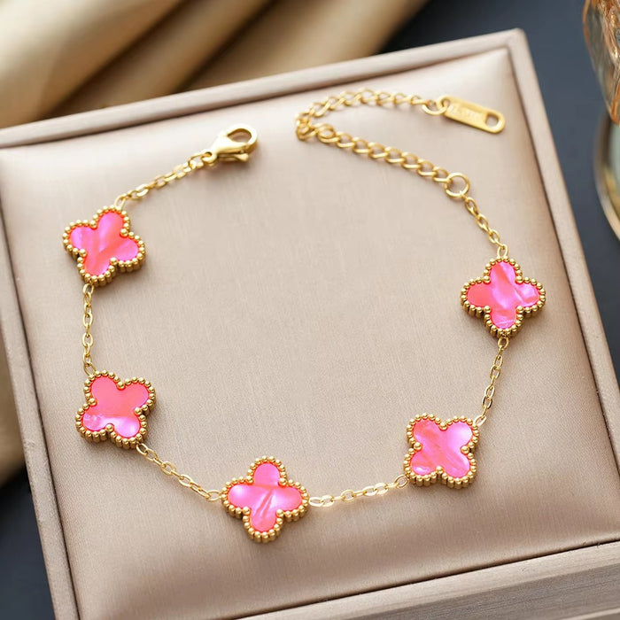 Wholesale Four leaf clover bracelet wholesale jewelry accessories new accessories niche high-end sense