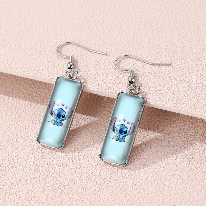 Wholesale Cartoon Square Time Gem Earrings (F) JDC-ES-XiangL062