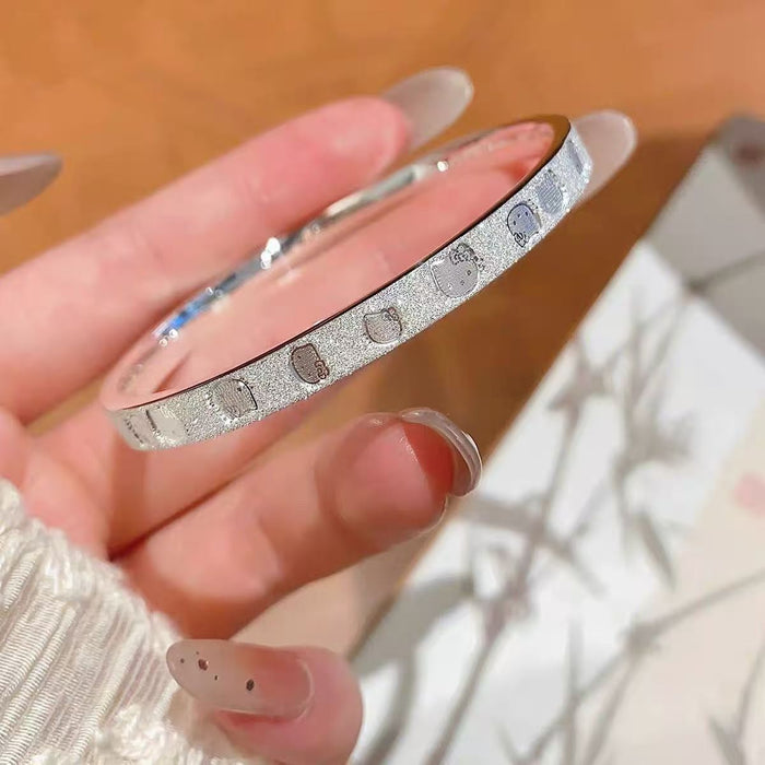 Wholesale Zinc Alloy Frosted Cat Bracelet Sweet Cute Women S Jewelry Accessory Gift