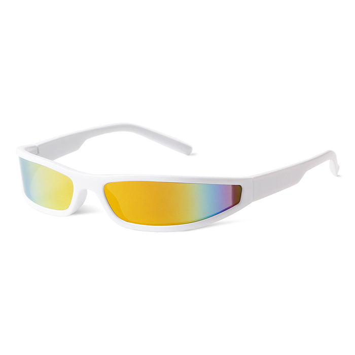 Wholesale Narrow frame sunglasses, personalized, trendy, futuristic, colorful sunglasses