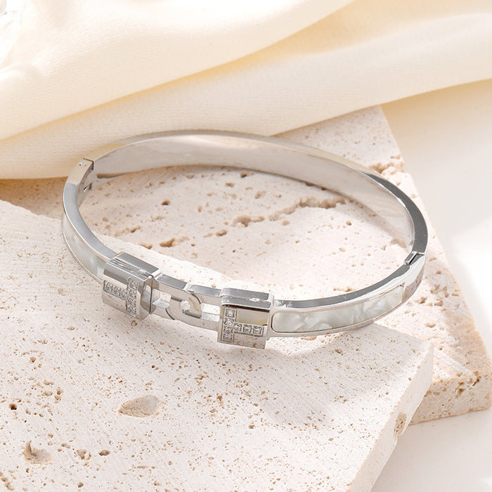 Wholesale Titanium steel bracelet concentric lock gold-plated stainless steel
