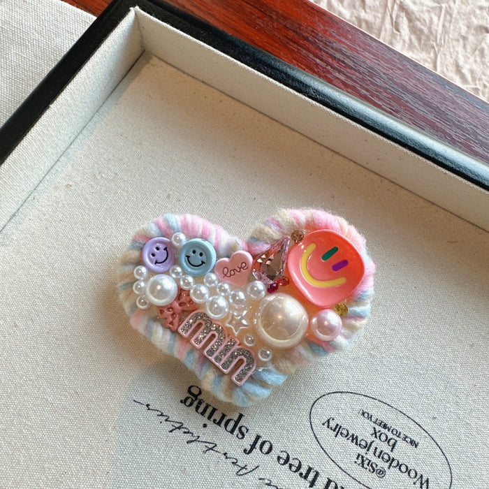 Wholesale cute smile face girl Hair Clips accessories