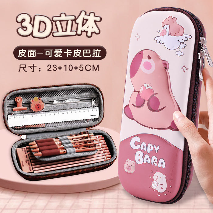 Wholesale Cartoon Pencil Case for Primary School Students Large Capacity Storage