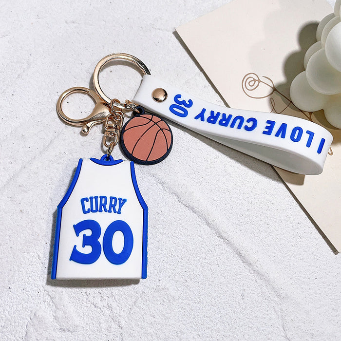 Wholesale Silicone Cartoon Jersey Keychain JDC-KC-Qiwei026