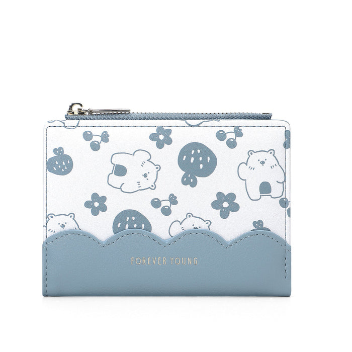 Wholesale ladies wallet compact cartoon card bag multi-card coin purse for women