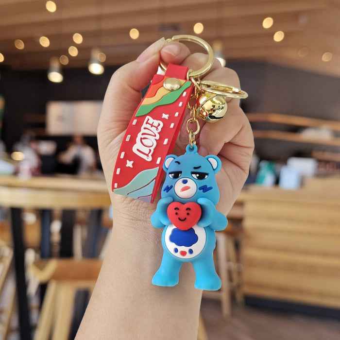 Wholesale Cartoon Teddy Bear Silicone Keychain (F) JDC-KC-ZhuoRan003