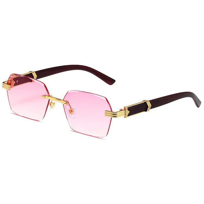 Wholesale New square glasses frameless cut edge sunglasses fashion trend sunglasses