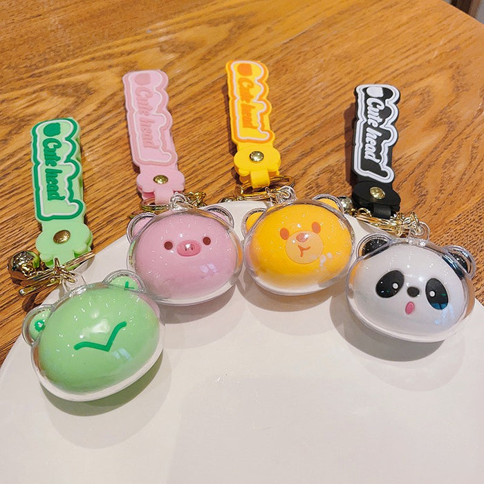 Wholesale Cartoon Acrylic Panda Head Keychain JDC-KC-Aile003