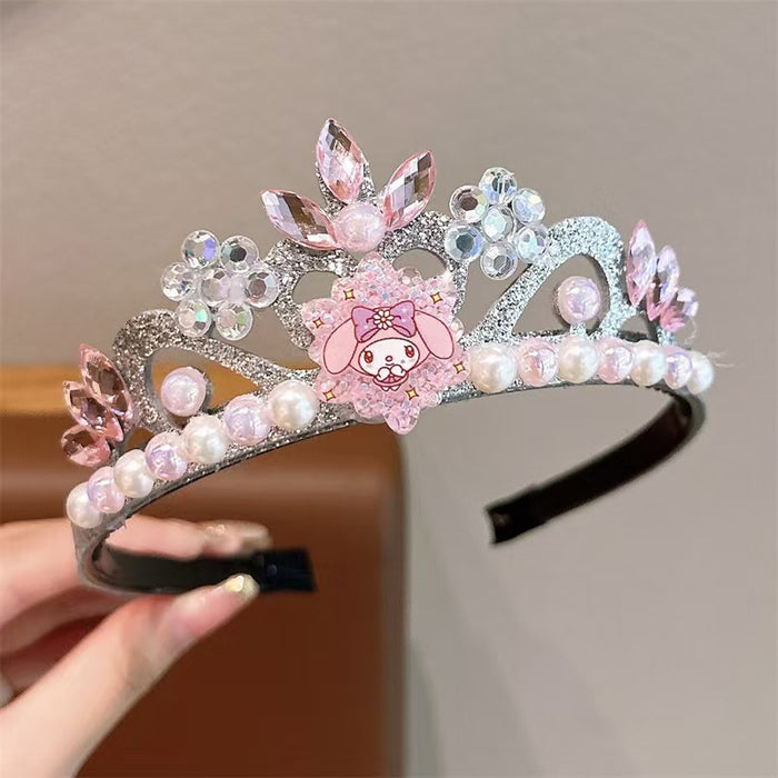 Wholesale Cute cartoon kids'  rhinestone crown headband