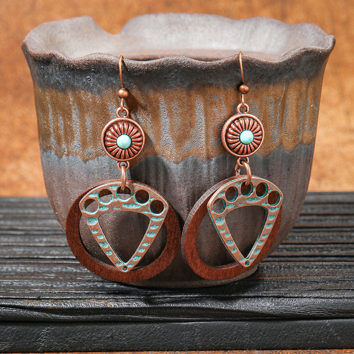 Wholesale Bohemian Tassel Geometric Earrings - Retro Ethnic Style Fashion Accessory MOQ≥2