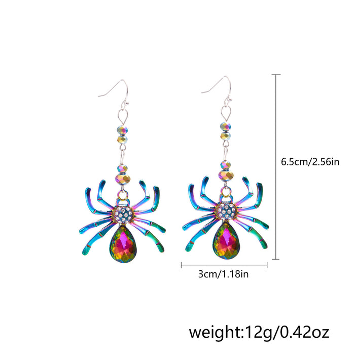 Wholesale Halloween earrings fashion saints creative color spider earrings