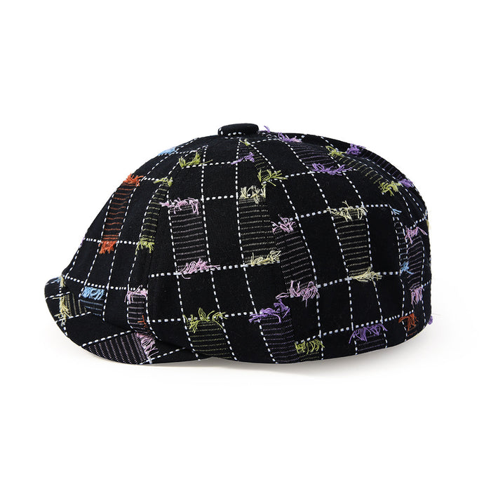 Wholesale Newspaper hat tassel octagonal hat internet famous retro beret sun protection and shading duckbill hat