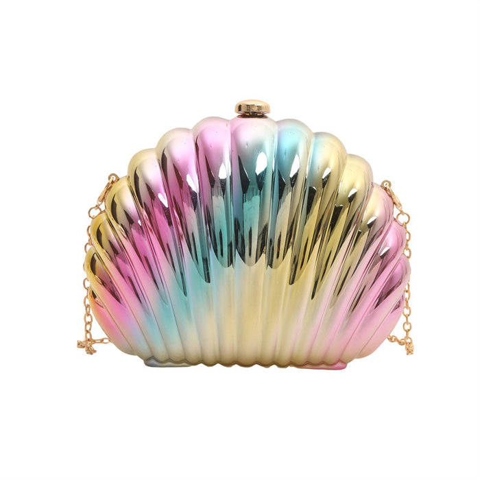 Wholesale New Colorful Shell Bag Fashion Chain Crossbody Evening Bag Acrylic Clutch Cosmetic Bag JDC-SD-TY006