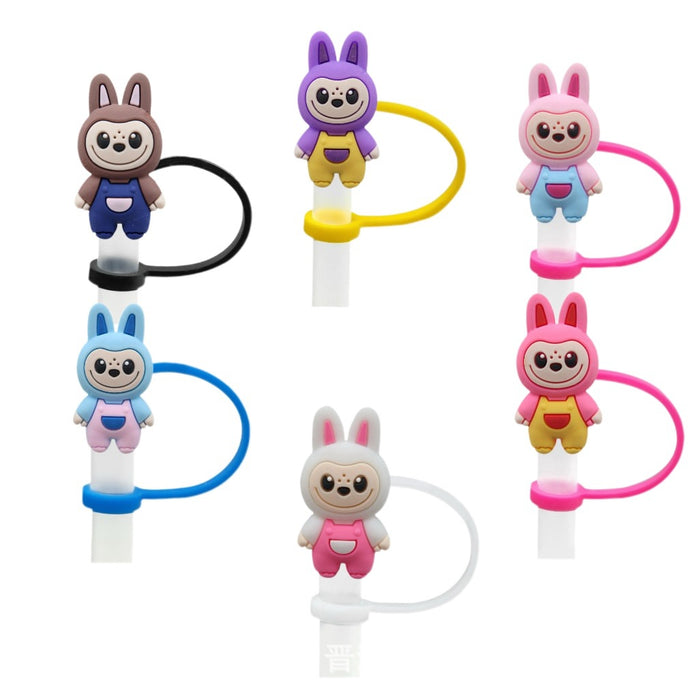 Wholesale 10pcs Creative cartoon straw cover