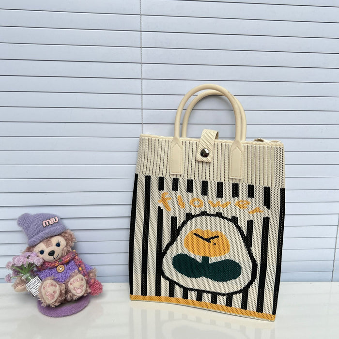 Wholesale Cute cartoon knitted bag,  knitted handbag,  crossbody shoulder bag,  must-have for travel