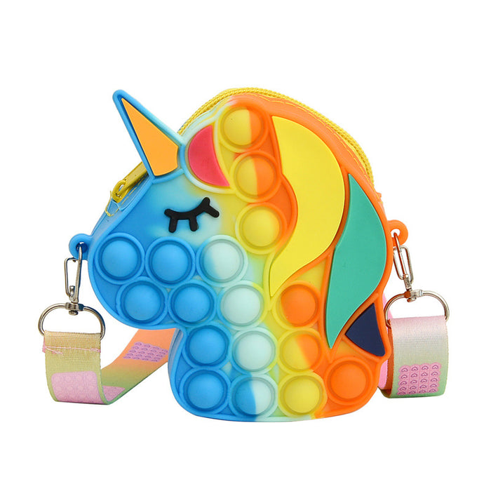 Wholesale New product: Cartoon silicone coin purse, mini crossbody bag, storage bag