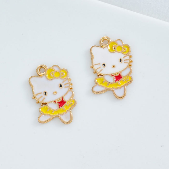 Wholesale 10 pcs Cartoon-style enamel alloy DIY charms