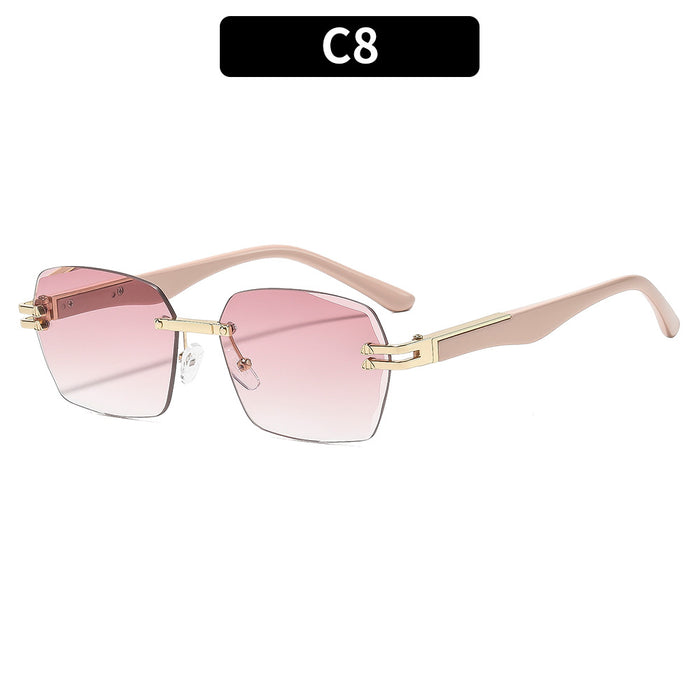 Wholesale Street Snap Frameless Square Sunglasses UV400 Fashion Accessory for Resale