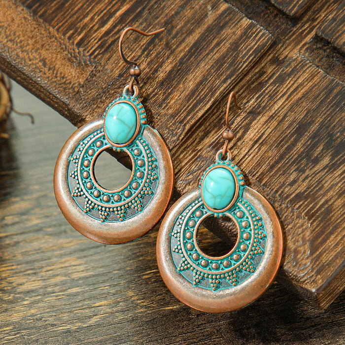 Wholesale Bohemian Geometric Tassel Earrings Set - Zinc Alloy Electroplated Boutique Resale Jewelry
