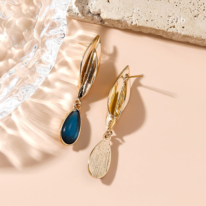 Wholesale Cross-border Hot BohemiBohemian new European and American fashion creative leaf earrings national style retro water drop earrings