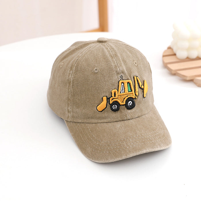 Wholesale Washed Cloth Baseball Cap Cartoon Embroidery  Cap for Boys and Girls