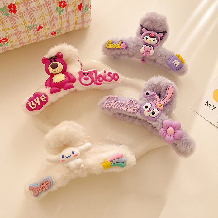 Wholesale Cute cartoon large plush hair clip