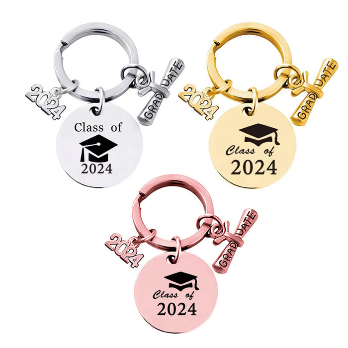 Wholesale Engraved Graduation Season Stainless Steel Keychain JDC-KC-Mingl004