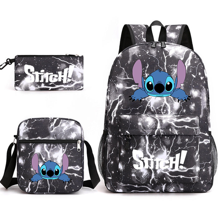 Wholesale Printed Large Capacity Canvas Backpack Three-piece Set JDC-BP-WuDM002