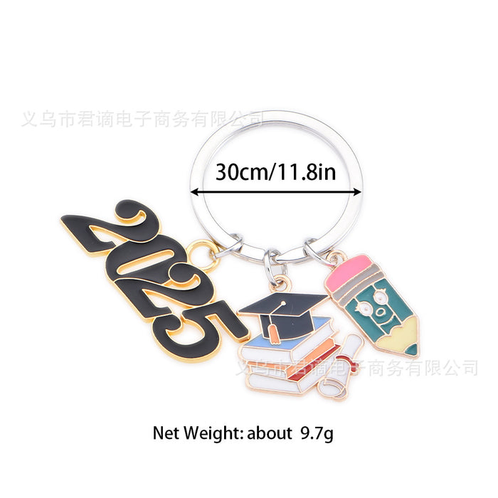 Wholesale bachelor cap book cap key chain graduation season gift key ring pendant