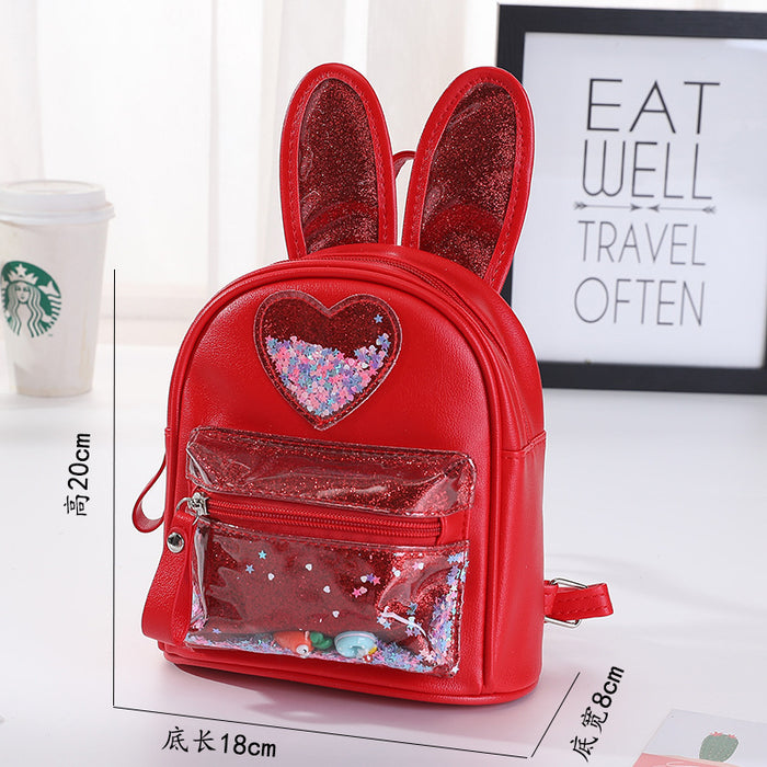 Wholesale New Children' s Backpack Fashion Sequined Cute Rabbit Mini Backpack Casual Outing Kindergarten School Bag