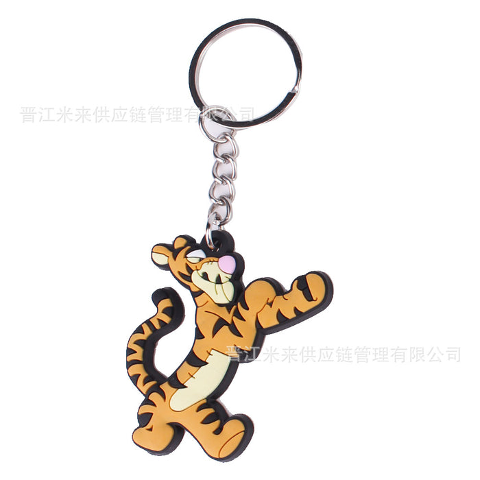 Wholesale PVC 10-pack Cartoon Animal Keychains JDC-KC-MiLai005